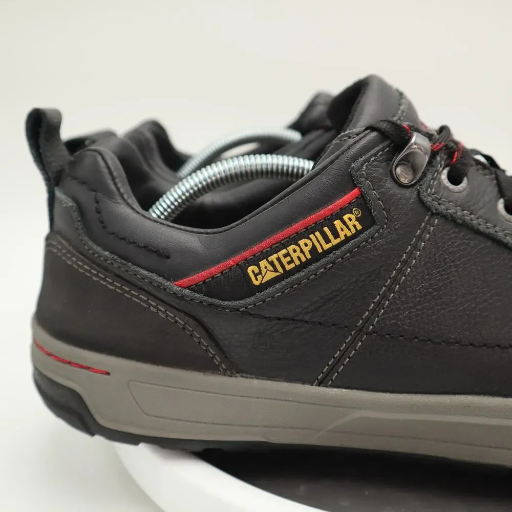 Caterpillar Steel Toe Mens Size 12 Shoes Brode Working Black Leather Low Top